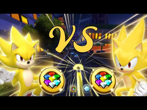 Super Sonic Vs Movie Super Sonic - Boost Compilations | Sonic Forces : Speed Battle Who Is Faster ?