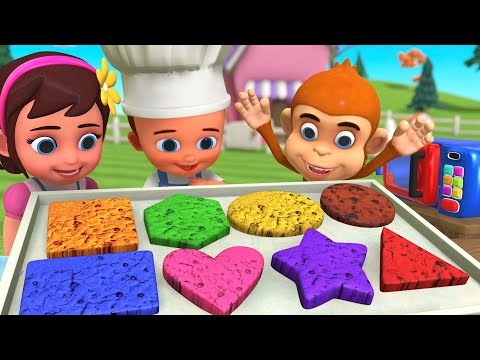 DIY Chocolate Cookie Dough Shapes | Learn Shapes for Kids | Little Baby Boy & Girl Fun Educational