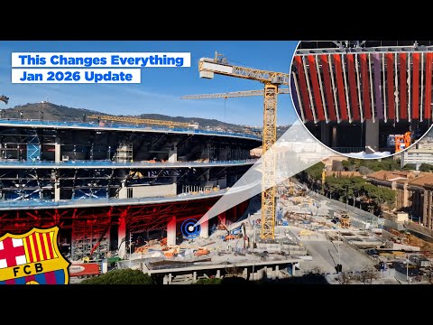 Camp Nou Construction Update – January 16, 2026 | Diamond Zone Glass & Massive Site Progress