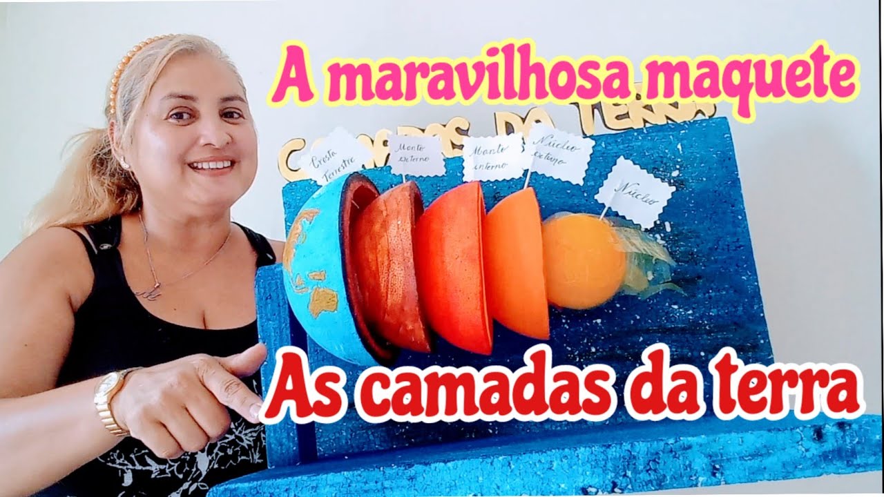 A maravilhosa maquete, as camadas da terra.
