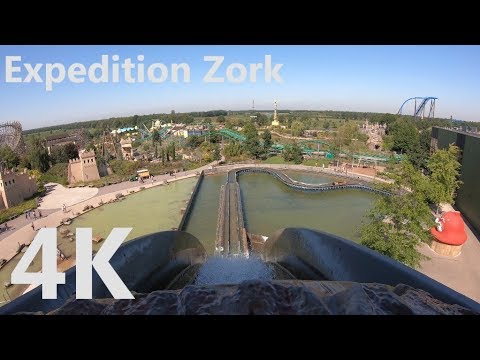 Expedition Zork - 4K Onride 2019 - Toverland - Mack Rides Log Flume - POV