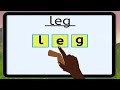 Phonics Finders Short E Sound Compilation 3 CVC Words Net Leg Wet