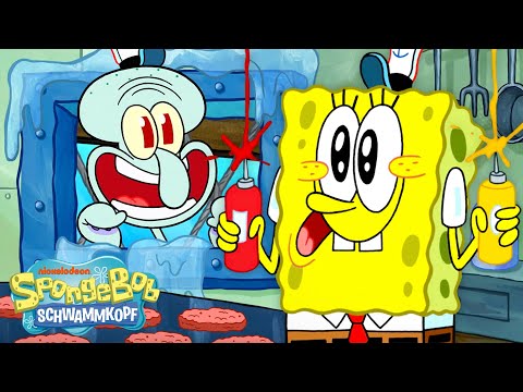 SpongeBob grillt 45 Minuten lang wie ein Profi 🍔 | SpongeBob Schwammkopf