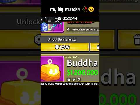 I Made a Big Mistake Buying Buddha Fruit… 😢 | Roblox Blox Fruits