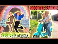CREATiEVE STOEPKRiJT KUNST MAKEN EN SCOOTER RACEN MET DE BOYS ? | Bellinga Vlog #2972