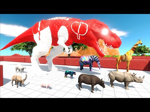 ESCAPE FROM OMNI MAN T REX - Animal Revolt Battle Simulator