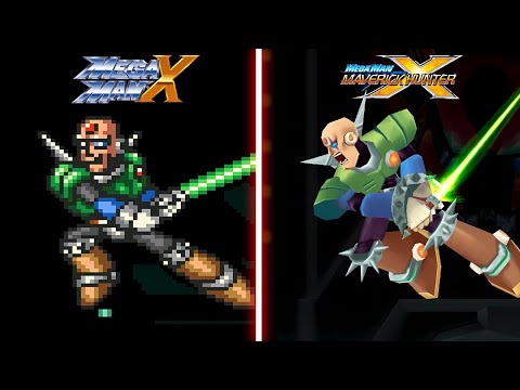 Mega Man X - All Enemies Comparison - Original vs Maverick Hunter X