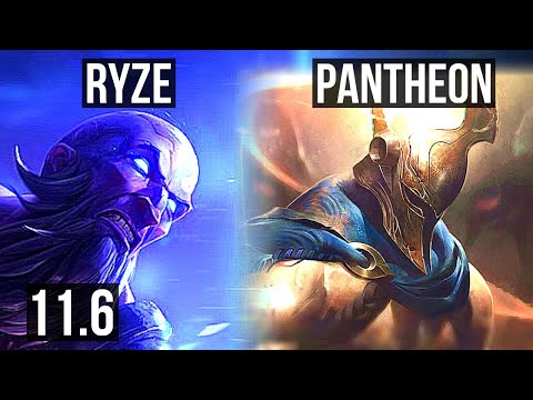 RYZE vs PANTHEON (MID) | 400+ games, 5/2/6 | NA Master | v11.6