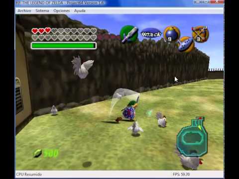 THE LEGEND OF ZELDA OCARINA OF TIME link muere por gallinas XD