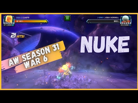 AW Season 31, War 6, SSx-1 vs. ONE - AA and CGR - Marvel Contest of Champions