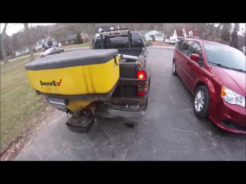 Winter Vlogs - "SnowEx 1075 Tailgate salter Swing out mount"