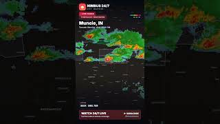 🌪️ TORNADO WARNING — Muncie, IN · LIVE Storm Radar RIGHT NOW #shorts