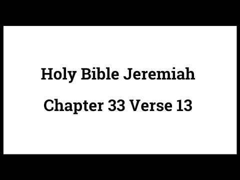 Holy Bible Jeremiah 33:13