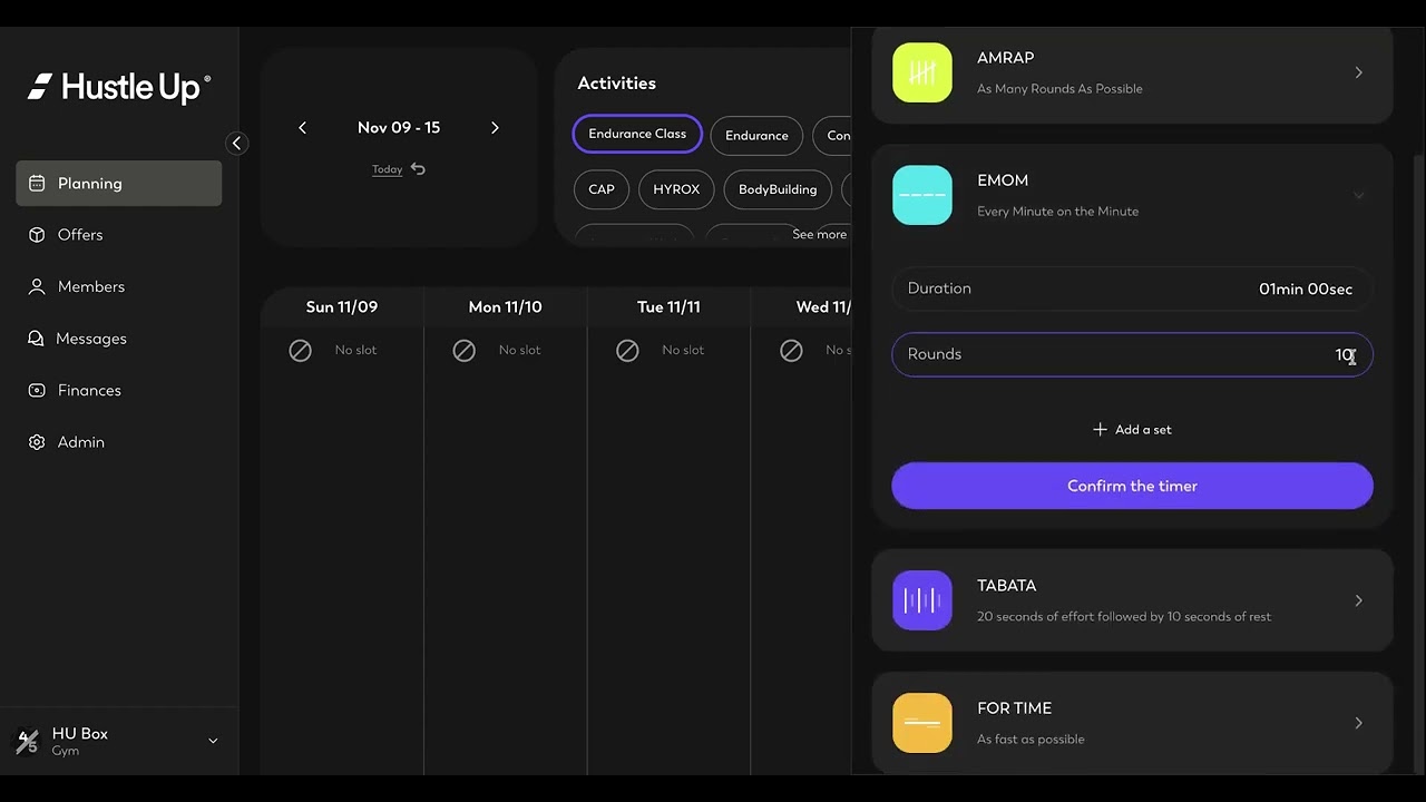 Creating and Scheduling a Class