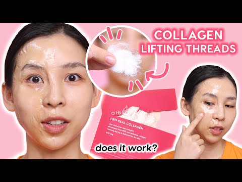 Trying Collagen Lifting Threads - Does it work? | TINA TRIES IT
