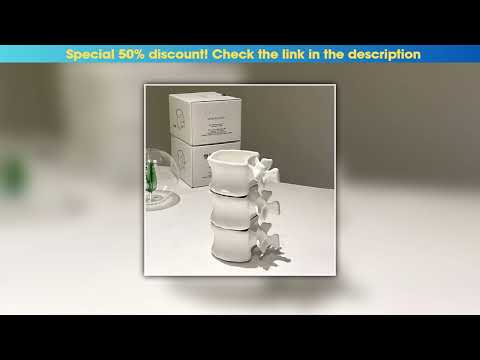 Get TingKe-Nordic Ins Style Creative Spine Shape Combination Ceramic Coffee Cup, Water Cup, Funny O