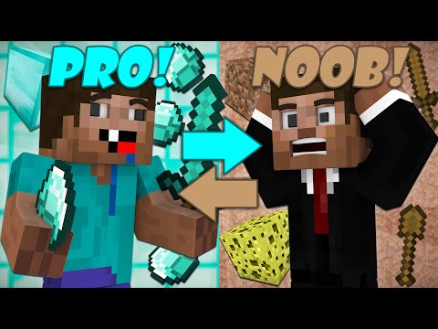If Noobs and Pros Switched Places - Minecraft Video
