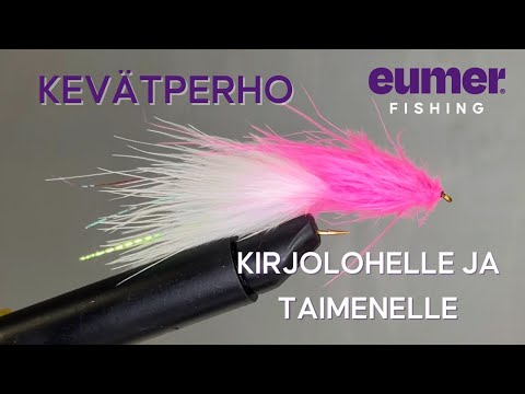 Kevätperho kirjolohelle ja taimenelle kylmään veteen • Streamer • Perhonsidonta • Perhokalastus