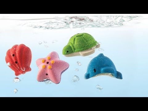 PlanToys vandens žaislų rinkinys- Jūros gyvūnai (PT5658) video