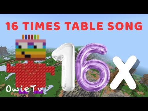 16er-Einmaleins-Lied | Multiplikationslied | Lustiges Mathe-Lied für Kinder | Minecraft Numberblo...