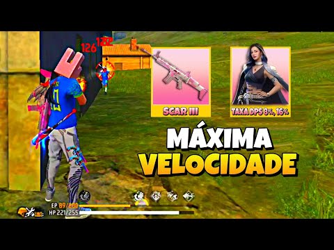 TESTEI A HABILIDADE DA LUNA com TAXA EM 8%,16% NA SCAR III NA LIGA MESTRE NO FREE FIRE!
