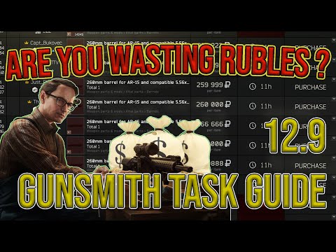 Gunsmith Task Guide for 12.9 Part 1 thru Part 5 - Escape From Tarkov - Task Guide