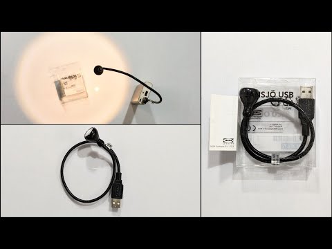 IKEA JANSJÖ LED USB lamp, black, 38cm (15")#indiaunboxed