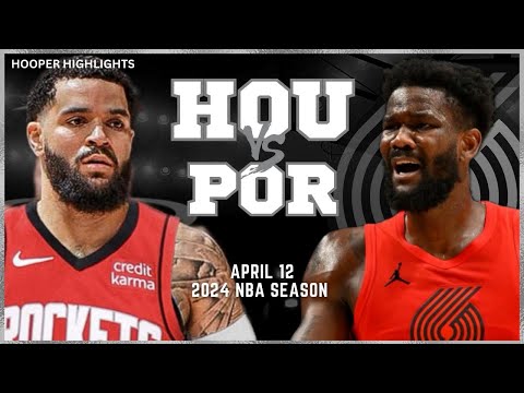 Houston Rockets vs Portland Trail Blazers Full Game Highlights | Apr 12 | 2024 NBA Season