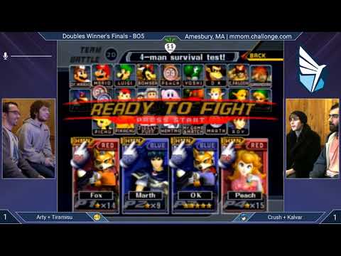 MMOM Bi-Monthly 10 SSBM - Tiramisu/Arty (Red) vs. Kalvar/Crush (Blue) - Melee Doubles WF