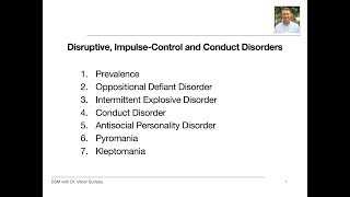 DSM-5 Disruptive, Impulse-Control and Conduct Disorders