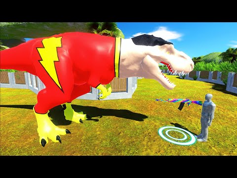 DEATH RUN TROPICAL vs SHAZAM T-REX - Animal Revolt Battle Simulator
