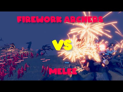 50 FIREWORK ARCHERS vs MELEE UNITS | TABS - Totally Accurate Battle Simulator