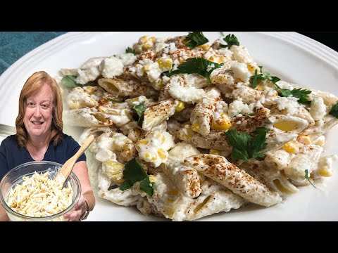 "MEXICAN STREET CORN" PASTA SALAD RECIPE | Pasta Salad with Mexican Street Corn Flavors