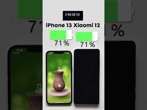 Iphone 13 vs Xiaomi 12 battery Test Shocking Results 🙀! #shorts #shortsfeed2023 #shortsvideo#apple