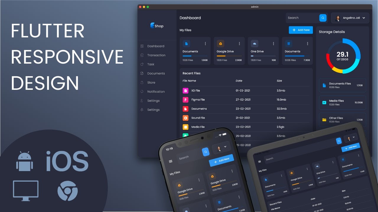 Flutter Responsive UI - Android, iOS, Desktop & Web - Speed Code