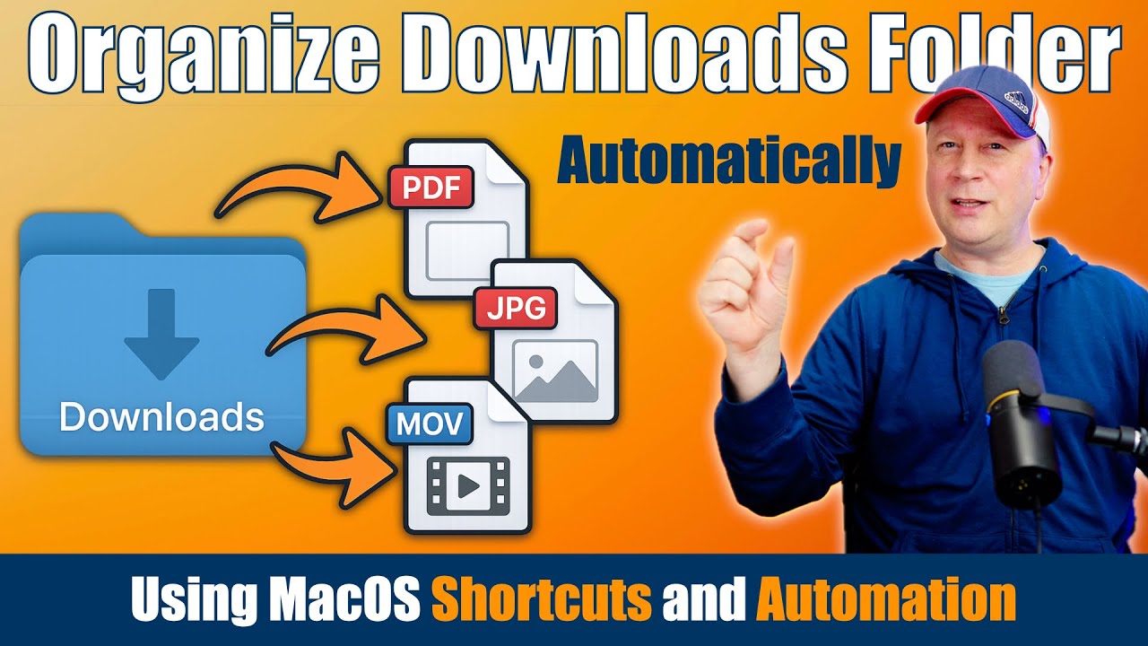 Best Way To Automatically Organize Your Mac's Download Folder Files using Shortcuts + Automation