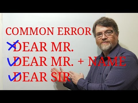 英語講師Nick P Lesson (292) 名字がわからない場合は手紙でDon'Dear MR.と書いてはいけない (English Tutor Nick P Lesson (292) Don't Write Dear MR. in a Letter if Surname Unknown)