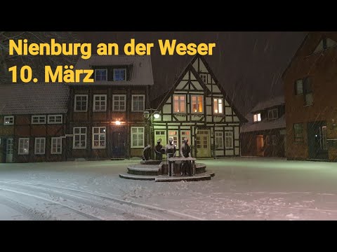 Nienburg an der Weser Wintereinbruch am 10. März 2023