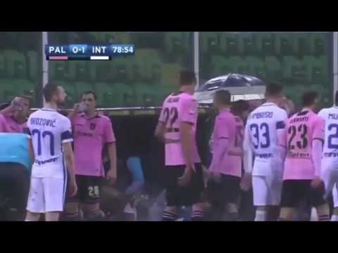 Ansaldi Red Card - Dangerous Tackle Nestorohski - Palermo Vs Inter Milan