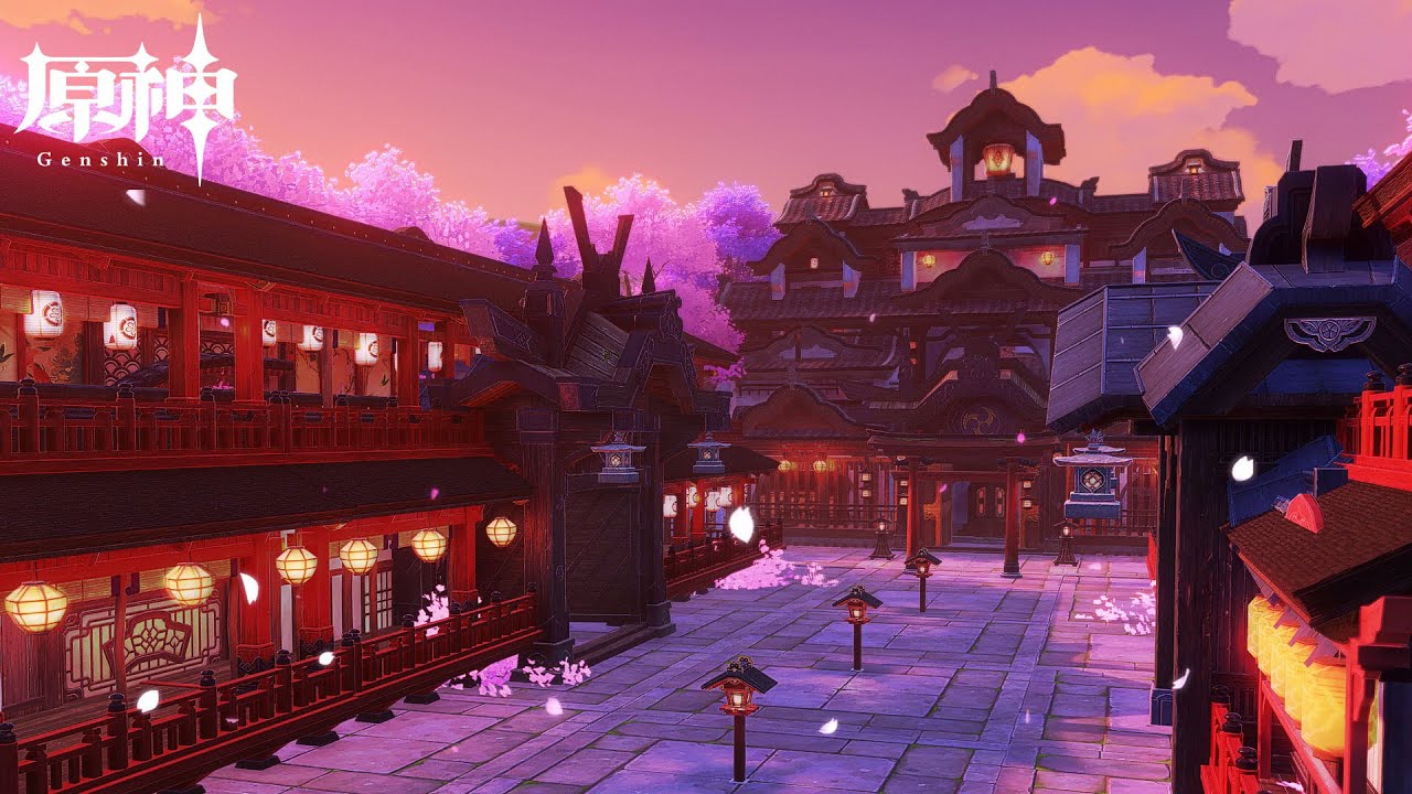 Genshin 🌸 Hana Machi | Serenitea Pot Design || 花街 塵歌壺 [ 原神 ]