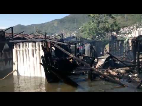 Maré alta causa incêndio em rancho de pescadores no Sul da Ilha