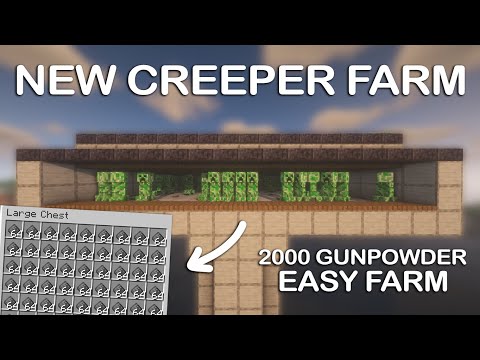 NEW Minecraft Creeper Farm 1.17 - Easy Gunpowder Farm