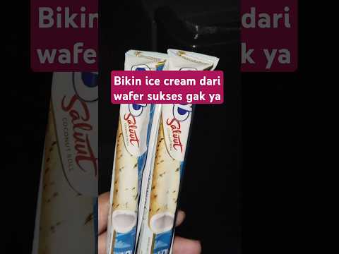 Eksperimen bikin ice cream dari wafer