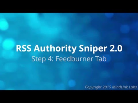 Feedburner Tab - RSS Authority Sniper 2.0 Help