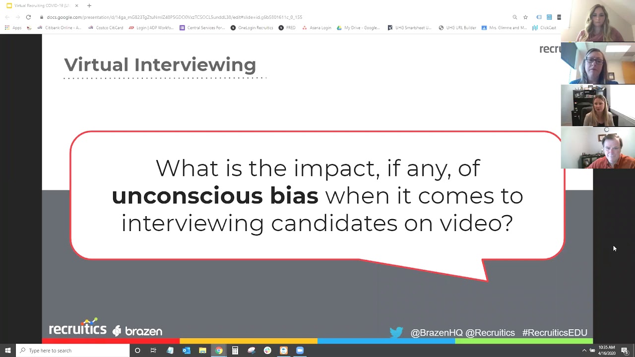Virtual Interviewing: Best Practices, Virtual Job Tryouts, Addressing Unconscious Bias & More!