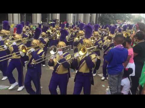 St. Augustine High School Purple Knights Marching 100 in Rex, King of Carnival - Mardi Gras 2017