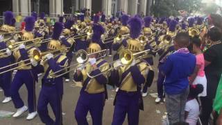 St. Augustine High School Purple Knights Marching 100 in Rex, King of Carnival - Mardi Gras 2017