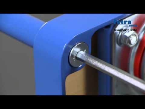Video: Tischwagen 2423B - Stahlblech-Plattformen bündig-Ladefläche 1.200 x 800 mm