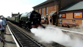 preview picture of video 'Tornado, Peppercorn A1 class 4-6-2, 60163 getting ready at Bishops Lydeard - jet engine ?'