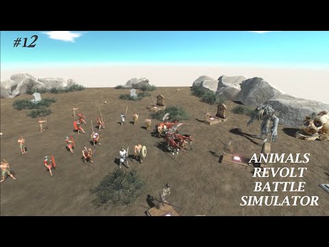Scourge and skeleton army VS ancient humans / ANIMALS REVOLT BATTLE SIMULATOR #12